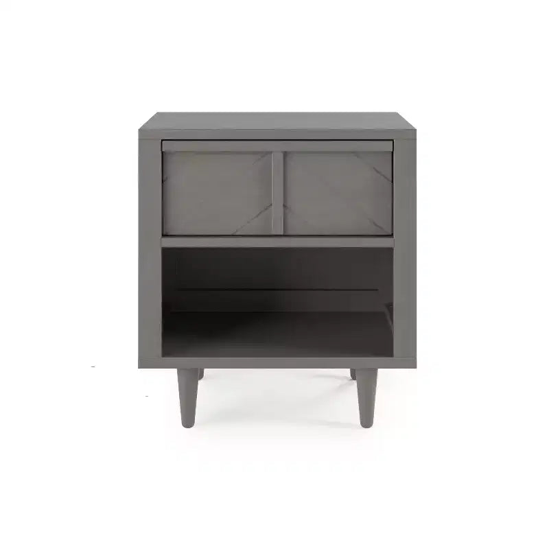 Table de chevet à 1 tiroir pour chambre de bébé ou d'enfant, grand tiroir de rangement, fabriquée en pin robuste, finition non toxique et sans danger pour les bébés