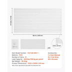 Panneaux muraux à lattes, 2,4 x 1,2 m, en PVC pour garage, avec accessoires, blancs, faciles à installer et réglables, blancs