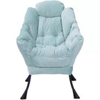 Fauteuil inclinable avec ottoman, fauteuil de salon moderne avec repose-pieds, accoudoirs, poche latérale pour le salon, la chambre, le dortoir ou le bureau