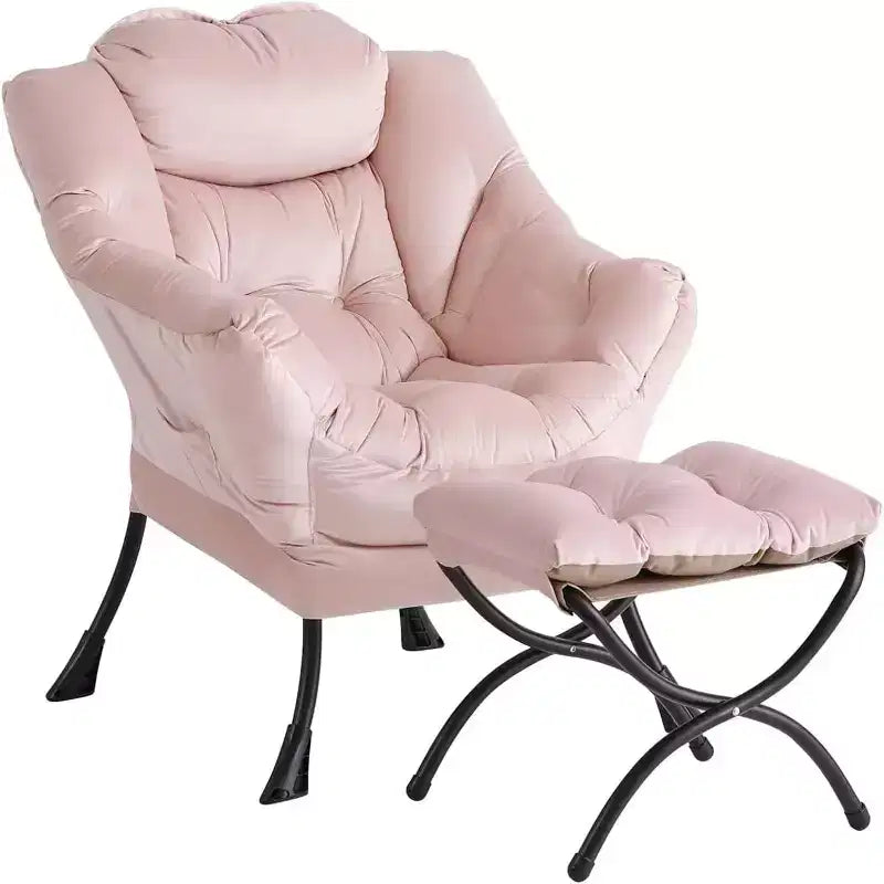 Fauteuil inclinable avec ottoman, fauteuil de salon moderne avec repose-pieds, accoudoirs, poche latérale pour le salon, la chambre, le dortoir ou le bureau