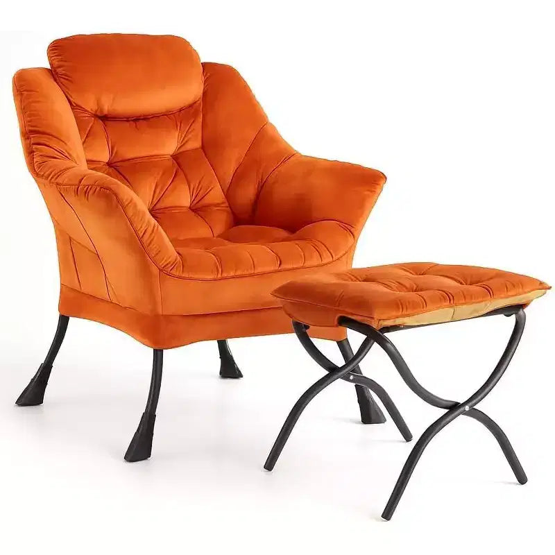 Fauteuil inclinable avec ottoman, fauteuil de salon moderne avec repose-pieds, accoudoirs, poche latérale pour le salon, la chambre, le dortoir ou le bureau