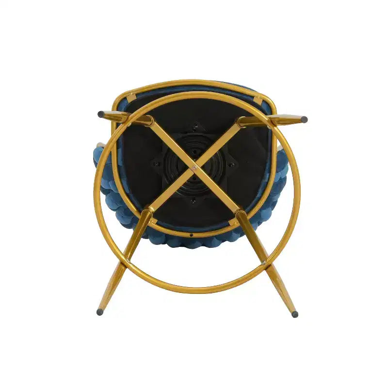 Tabourets de bar pivotants de 31,5 po hauteur comptoir, lot de 2, avec base en métal doré de luxe et dossier tressé à la main, capacité de 286 lb