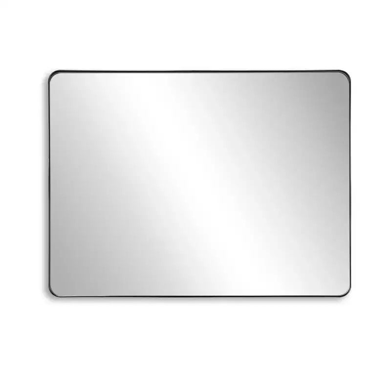 Miroir de salle de bain, miroir mural encadré noir 40x30, verre trempé pour entrée, salon