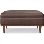 Ottoman table carrée contemporaine de style transitoire de 38 po de large