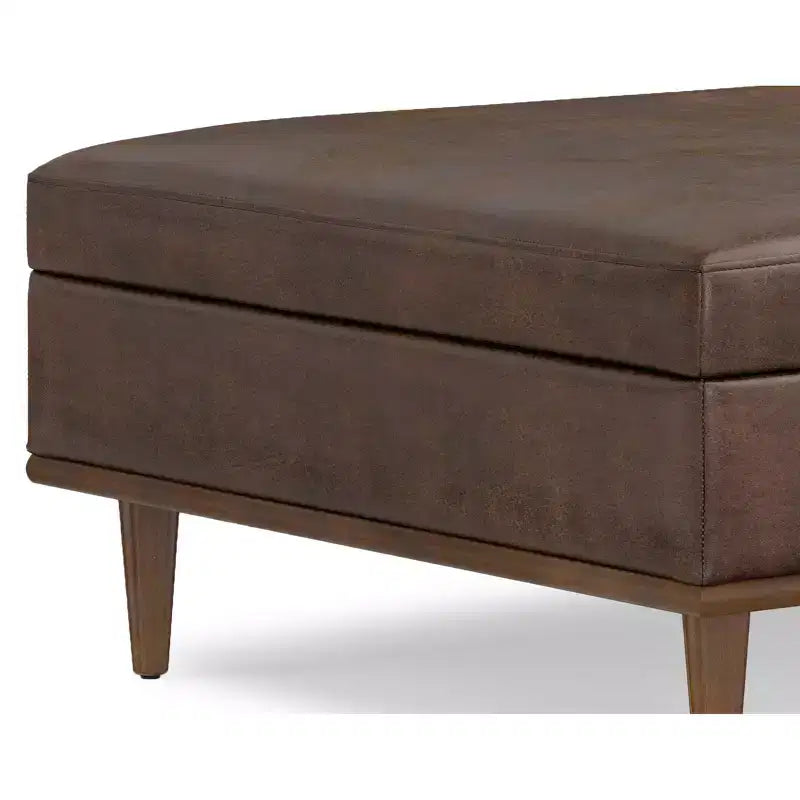 Ottoman table carrée contemporaine de style transitoire de 38 po de large