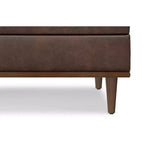 Ottoman table carrée contemporaine de style transitoire de 38 po de large