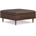 Ottoman table carrée contemporaine de style transitoire de 38 po de large
