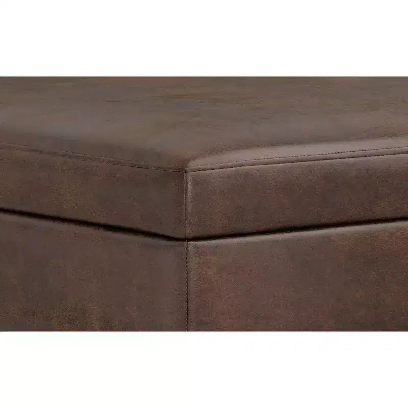 Ottoman table carrée contemporaine de style transitoire de 38 po de large