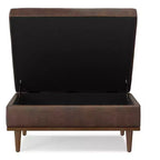 Ottoman table carrée contemporaine de style transitoire de 38 po de large