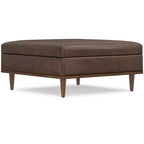 Ottoman table carrée contemporaine de style transitoire de 38 po de large