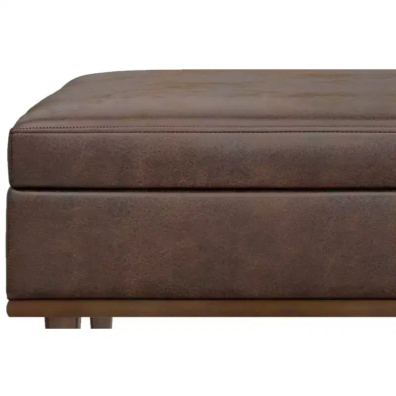 Ottoman table carrée contemporaine de style transitoire de 38 po de large