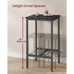 Table de bar, petite table de salle à manger haute de cuisine, cadre métallique robuste, pour espaces restreints, facile à assembler