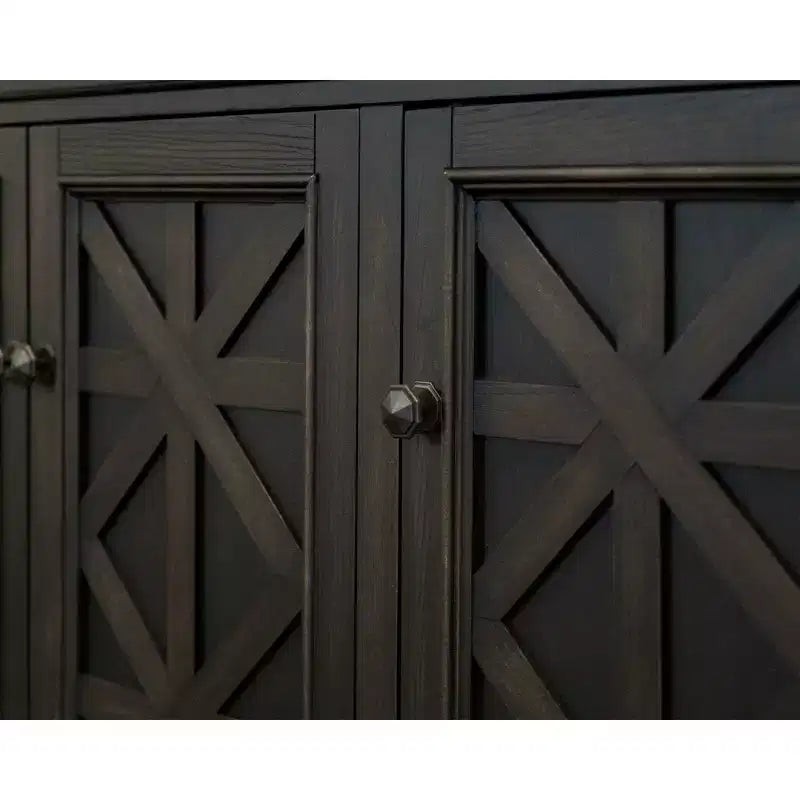 Meuble TV traditionnel 178 cm : Style Manoir Anglais, Aucun assemblage requis