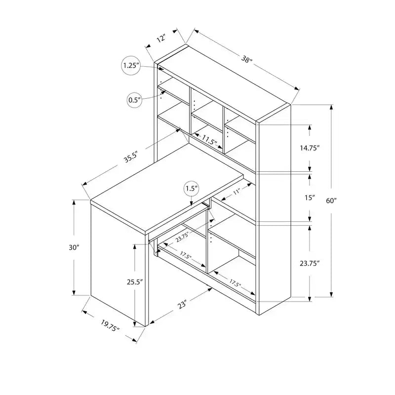 Bureau d'angle blanc