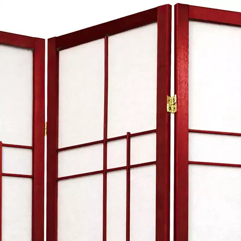 Paravent Shoji de 6 pi de hauteur - Palissandre (3 panneaux)