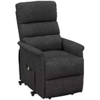 Fauteuil inclinable releveur électrique pour personnes âgées avec télécommande, revêtement en tissu lin