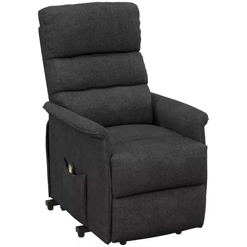 Fauteuil inclinable releveur électrique pour personnes âgées avec télécommande, revêtement en tissu lin
