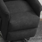 Fauteuil inclinable releveur électrique pour personnes âgées avec télécommande, revêtement en tissu lin