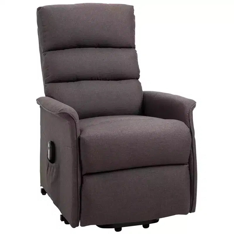Fauteuil inclinable releveur électrique pour personnes âgées avec télécommande, revêtement en tissu lin