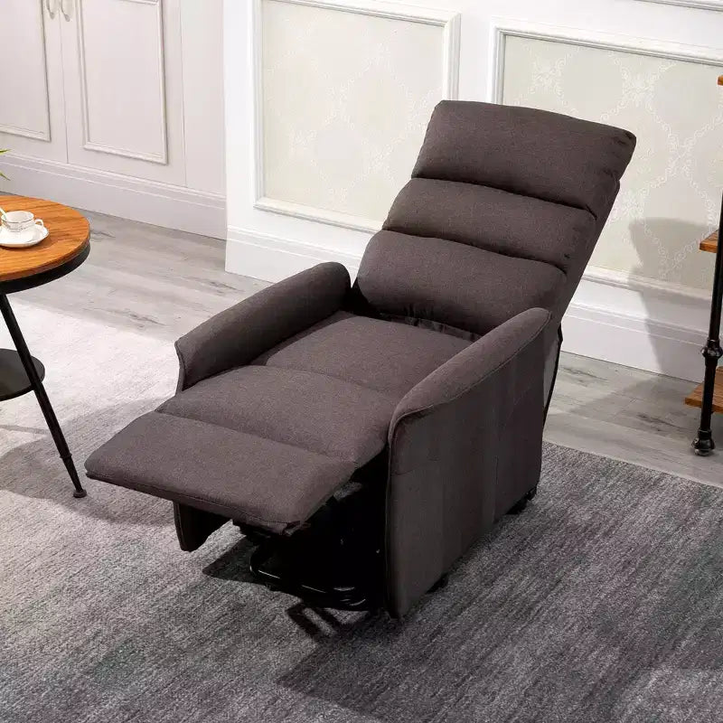 Fauteuil inclinable releveur électrique pour personnes âgées avec télécommande, revêtement en tissu lin