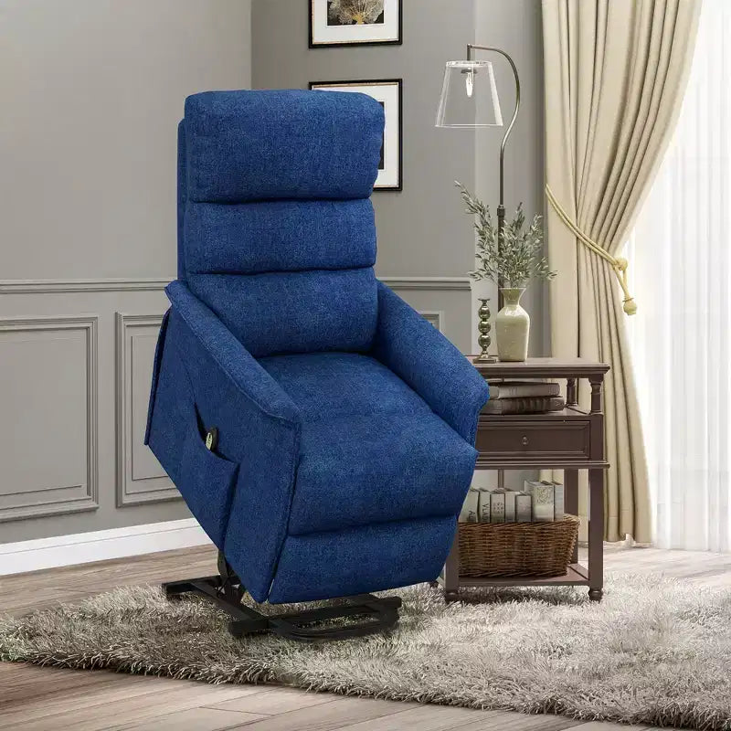 Fauteuil inclinable releveur électrique pour personnes âgées avec télécommande, revêtement en tissu lin
