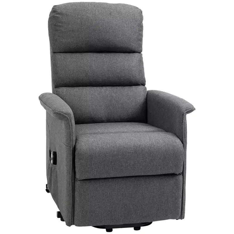 Fauteuil inclinable releveur électrique pour personnes âgées avec télécommande, revêtement en tissu lin