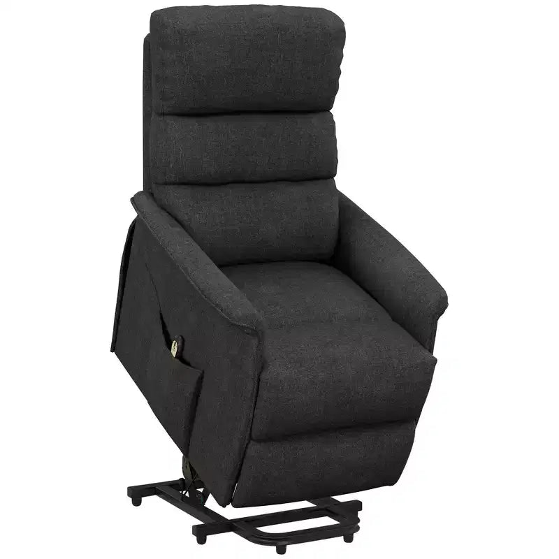 Fauteuil inclinable releveur électrique pour personnes âgées avec télécommande, revêtement en tissu lin