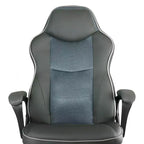 Fauteuil de bureau réglable en similicuir à dossier haut gris anthracite