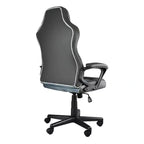 Fauteuil de bureau réglable en similicuir à dossier haut gris anthracite