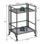 Étagère métallique pliable à 2 niveaux 20 cm de rangement supplémentaire