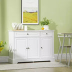 Buffet de cuisine moderne avec 2 tiroirs et étagères réglables, Meuble de rangement pour salon