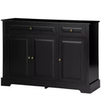 Buffet de cuisine moderne avec 2 tiroirs et étagères réglables, Meuble de rangement pour salon