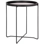 Petite table d'appoint ronde avec plateau - Or rose/Noir