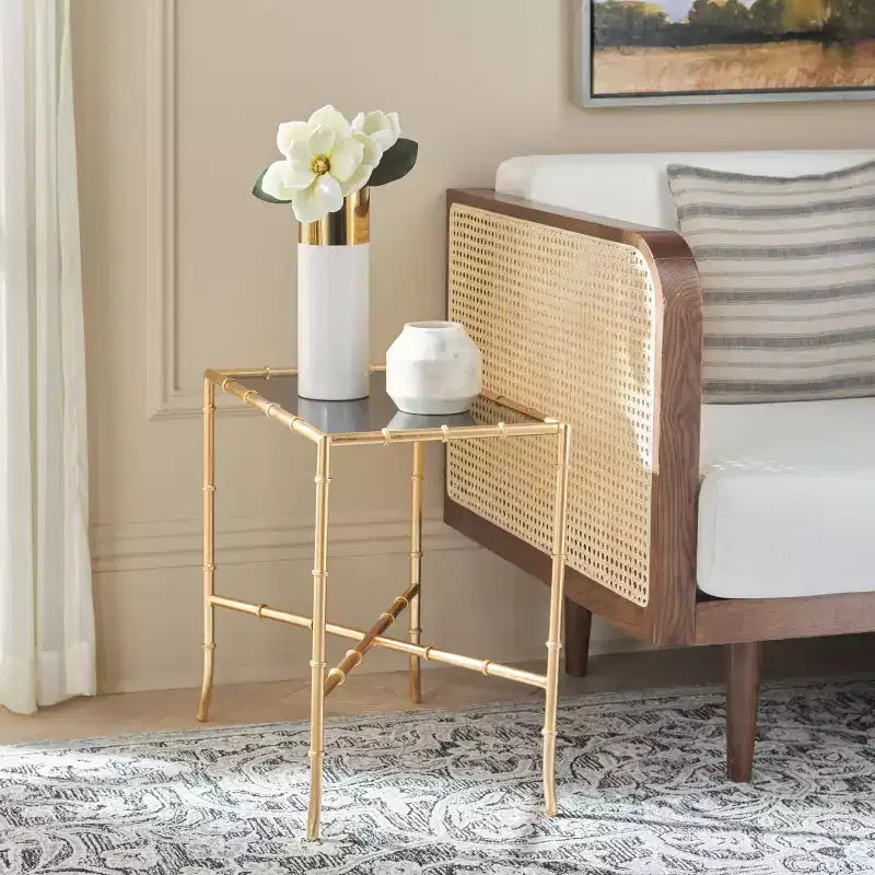 Table d'appoint - Or/Verre